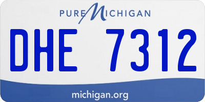 MI license plate DHE7312