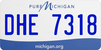 MI license plate DHE7318