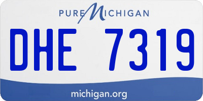 MI license plate DHE7319