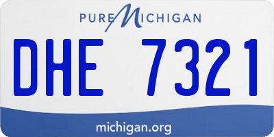 MI license plate DHE7321