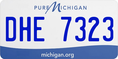 MI license plate DHE7323
