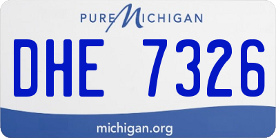 MI license plate DHE7326