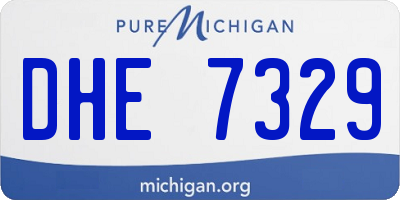 MI license plate DHE7329