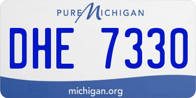 MI license plate DHE7330