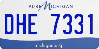 MI license plate DHE7331