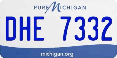 MI license plate DHE7332