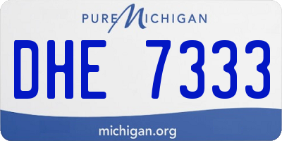 MI license plate DHE7333