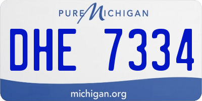 MI license plate DHE7334