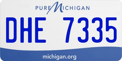MI license plate DHE7335