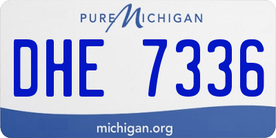 MI license plate DHE7336