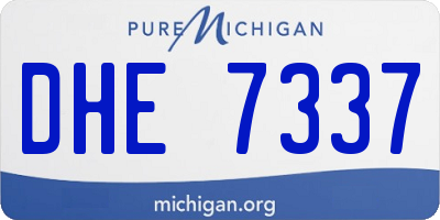 MI license plate DHE7337