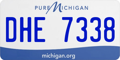 MI license plate DHE7338