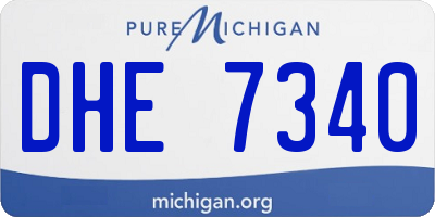 MI license plate DHE7340