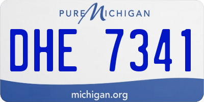 MI license plate DHE7341