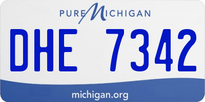 MI license plate DHE7342