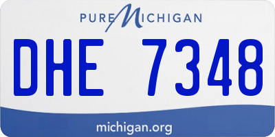 MI license plate DHE7348