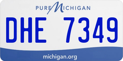 MI license plate DHE7349