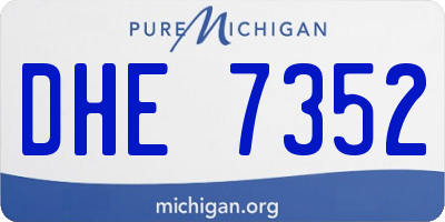 MI license plate DHE7352