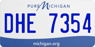 MI license plate DHE7354