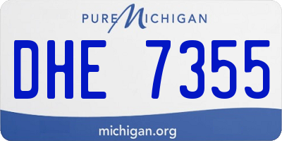 MI license plate DHE7355