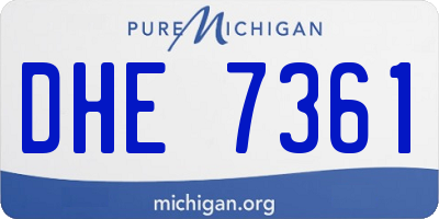MI license plate DHE7361