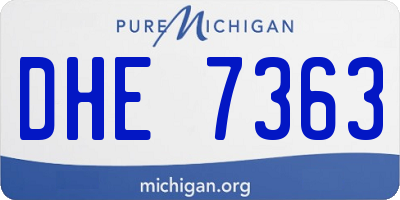 MI license plate DHE7363