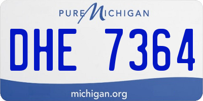 MI license plate DHE7364