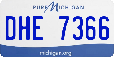 MI license plate DHE7366