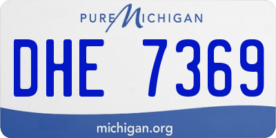 MI license plate DHE7369