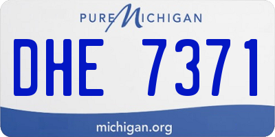 MI license plate DHE7371