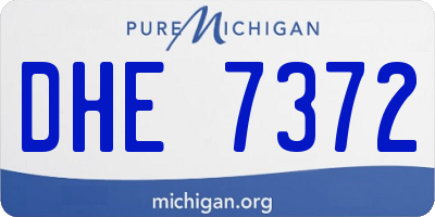 MI license plate DHE7372