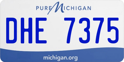 MI license plate DHE7375