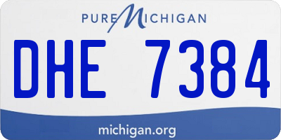 MI license plate DHE7384