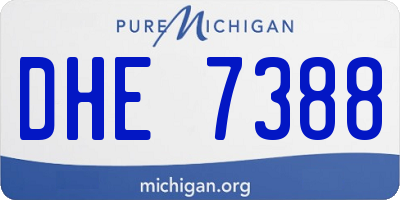 MI license plate DHE7388