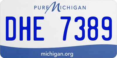 MI license plate DHE7389