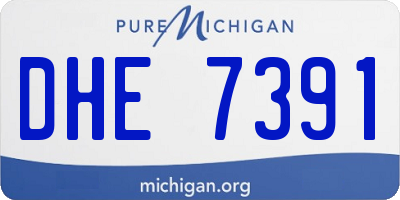 MI license plate DHE7391