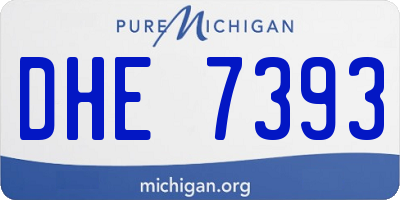 MI license plate DHE7393