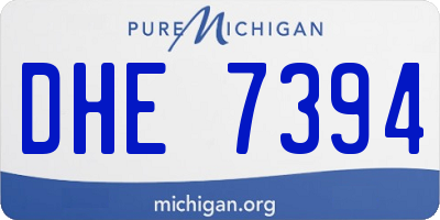MI license plate DHE7394