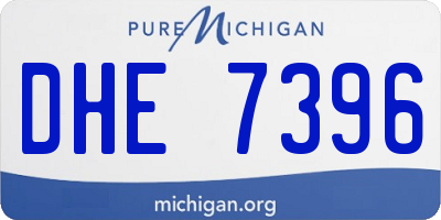 MI license plate DHE7396