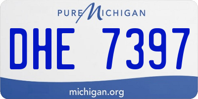 MI license plate DHE7397