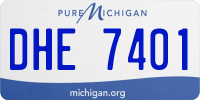 MI license plate DHE7401