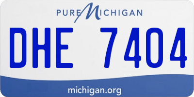 MI license plate DHE7404