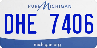 MI license plate DHE7406