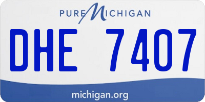 MI license plate DHE7407