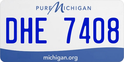 MI license plate DHE7408