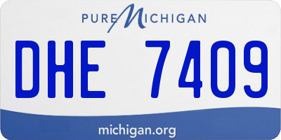 MI license plate DHE7409