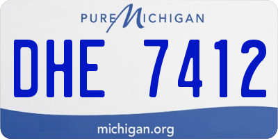 MI license plate DHE7412