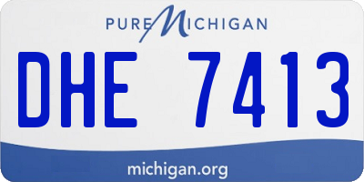 MI license plate DHE7413