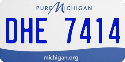 MI license plate DHE7414