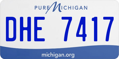 MI license plate DHE7417